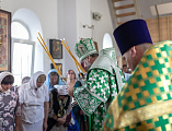 В престольный день Преосвященнейший епископ Симон совершил Божественную литургию в храме Святой Троицы хутора Ягодинка