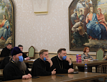 Протоиерей Роман Амплеев и иерей Даниил Зырянов приняли участие во встрече с председателем Синодального отдела по взаимоотношениям Церкви с обществом и СМИ В.Р. Легойдой