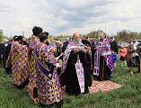 В Кашарском районе Ростовской области епископ Симон вместе с фермерами помолился о благополучии урожая