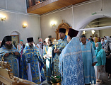 В день престольного праздника духовенство Шахтинской епархии совершило Божественную литургию в храме Донской иконы Божией Матери г. Новошахтинска
