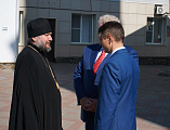 Встреча епископа Шахтинского и Миллеровского Симона с депутатом Государственной Думы Максимом Ивановичем Щаблыкиним и Главой Администрации города Шахты Андреем Владимировичем Ковалевым