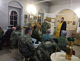 Протоиерей Роман Амплеев провел беседу с казаками станицы Мало-Несветаевской в Донском храме г. Новошахтинска