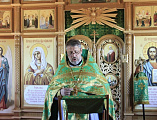 Епископ Шахтинский и Миллеровский Симон в престольный день совершил Божественную литургию в храме преподобного Серафима Саровского хут. Красновка