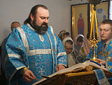 В престольный праздник Преосвященнейший епископ Симон совершил богослужение в храме в честь образа Пресвятой Богородицы Взыскание погибших пос. Сидорово-Кадамовский