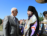 Епископ Шахтинский и Миллеровский Симон совершил чин освящения новой звонницы для храма Донской иконы Божией Матери города Новошахтинска