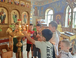 Духовно-нравственная беседа с учащимися казачьей школы в станице Краснокутской