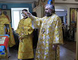 Епископ Шахтинский и Миллеровский Симон совершил воскресную Божественную литургию в храме в честь образа Пресвятой Богородицы Взыскание погибших пос. Сидорово-Кадамовский