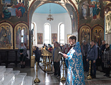 В праздник Благовещения Пресвятой Богородицы Преосвященнейший епископ Симон совершил Литургию в Покровском кафедральном соборе города Шахты