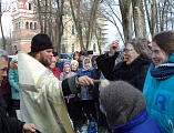 В Пятницком епархиальном подворье станицы Манычской праздник Крещения Господня отметили праздничным Богослужением