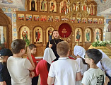 Духовно-нравственная беседа с учащимися казачьей школы в станице Краснокутской