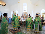 Преосвященнейший епископ Симон совершил Божественную литургию в храме посвященному святому благоверному князю Александру Невскому г. Шахты