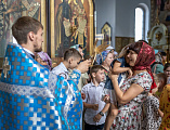 Молебен на начало учебного года и торжественная линейка в воскресной школе Покров