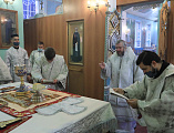 В престольный день Преосвященнейший епископ Симон совершил Божественную литургию в храме Архистратига Михаила пос. Каменоломни