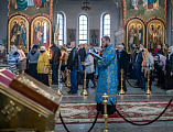 Праздник Благовещения Пресвятой Богородицы собрал многочисленных верующих города Шахты на богослужение в Покровском кафедральном соборе