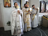 Попразднство Богоявления соборным служением молитвенно отметили в храме святой Параскевы Пятницкого Архиерейского подворья ст. Манычской