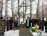 В станице Шумилинской состоялось освящение поклонного креста невинно убиенным казакам