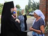 В день празднования Происхождения (изнесения) честных древ Животворящего Креста Господня Преосвященнейший епископ Симон с архипастырским визитом посетил Георгиевское архиерейское подворье х. Киреевка