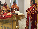 Державный храм Донецкого благочиния отметил престольный праздник соборным богослужением клириков Шахтинской епархии