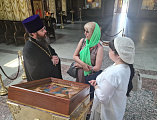 В Покровском кафедральном соборе состоялась встреча благочинного приходов Александровск-Грушевского округа и председателя Шахтинской местной организации Всероссийского общества слепых