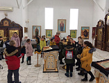 В храме преподобномученицы Елисаветы г. Гуково иерей Георгий Русинов встретился с учениками школы № 9 пос. шахты «Ростовская»