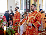Преосвященнейший Симон совершил Божественную литургию и хиротонию во пресвитеры в храме великомученика Георгия Победоносца хутора Лихой