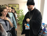 Рождественский визит иеромонаха Димитрия (Яроцкого) в казачий техникум