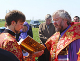 Преосвященнейший епископ Симон совершил «Чин освящения насеянных полей» в Октябрьском сельском районе Ростовский области