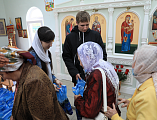 Продолжая пасхальные торжества, Преосвященнейший епископ Симон совершил Божественную литургию в храме вмч. Георгия Победоносца пос. Новозарянский