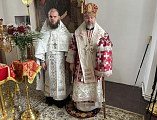 Преосвященнейший Симон совершил Божественную литургию и хиротонию во пресвитеры в храме великомученика Георгия Победоносца хутора Лихой
