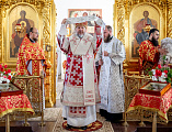 Преосвященнейший Симон совершил Божественную литургию и хиротонию во пресвитеры в храме великомученика Георгия Победоносца хутора Лихой