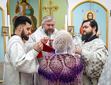 В день празднования Обрезания Господня епископ Симон совершил Божественную литургию святителя Василия Великого в храме праведного Иоанна Кронштадтского города Шахты