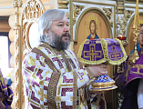 В Неделю 4-ю Великого поста, преподобного Иоанна Лествичника Преосвященнейший епископ Симон совершил Божественную литургию в храме Екатерининского архиерейского подворья г. Красный Сулин