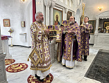 Епископ Шахтинский и Миллеровский Симон совершил Божественную Литургию в храме великомученика Пантелеимона города Миллерово