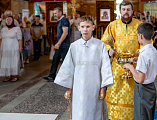 Праздничная Литургия в день памяти первоверховных апостолов Петра и Павла в Покровском кафедральном соборе города Шахты