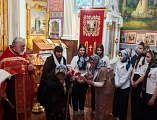 В храме князя Владимира поздравили ветерана и труженицу тыла Марию Кривенко