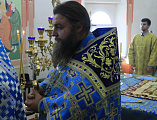 В день престольного праздника Преосвященнейший епископ Симон совершил Божественную литургию в храме Донской иконы Божией Матери г. Новошахтинска