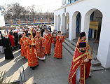 Пасхальные торжества Преосвященнейший епископ Симон продолжил в храме святителя Николая Новошахтинского благочиния