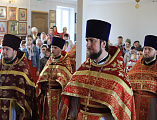 В престольный праздник Преосвященнейший епископ Симон совершил Божественную литургию в храме святой блаженной Матроны Московской г. Донецка
