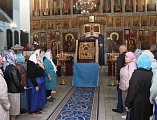 Торжественная встреча Донской иконы Божией Матери в храме Архангела Михаила станицы Вёшенской