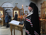 В среду первой седмицы Великого поста епископ Симон совершил чтение покаянного канона преподобного Андрея Критского в храме Донской иконы Божией Матери города Новошахтинска