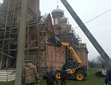 В Позднеевке с фасада храма Архангела Михаила демонтировали строительные леса   