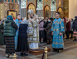 Накануне праздника Благовещения Пресвятой Богородицы Преосвященнейший епископ Симон совершил всенощное бдение в Покровском кафедральном соборе г. Шахты