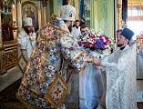 Преосвященнейший епископ Симон сослужил митрополиту Саратовскому и Вольскому Игнатию в день 10-летия его архиерейской хиротонии