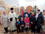Праздник Рождества Христова торжественно встретили в храме Архистратига Михаила хутора Елкин