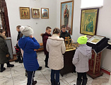 В храме преподобномученицы Елисаветы г. Гуково иерей Георгий Русинов встретился с учениками школы № 9 пос. шахты «Ростовская»