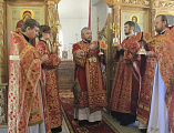 Епископ Шахтинский и Миллеровский Симон возглавил Божественную литургию в храме Донской иконы Божией Матери г. Новошахтинска