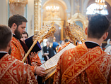 Преосвященнейший епископ Симон сослужил председателю Отдела внешних церковных связей Московского Патриархата митрополиту Антонию в Кафедральном соборе Рождества Пресвятой Богородицы города Ростова-на-Дону