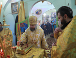 В престольный праздник Преосвященнейший епископ Симон совершил Божественную литургию в храме святого праведного Иоанна Кронштадтского г. Шахты