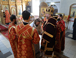 Епископ Шахтинский и Миллеровский Симон совершил Божественную литургию и диаконскую хиротонию в храме Донской иконы Божией Матери г. Новошахтинска