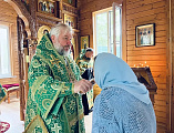 В день памяти обретения мощей преподобного Сергия Радонежского, епископ Симон совершил Литургию в храме преподобного Сергия города Шахты